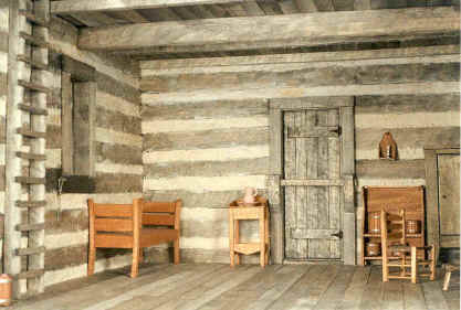 Inch Scale Log Cabin Interior.jpg (87045 bytes)